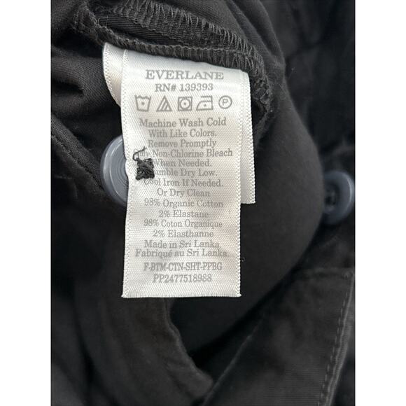 Everlane Womens Size Medium Black The Paperbag Pant Organic Cotton Belted NWT - Picture 6 of 10